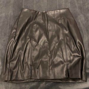 Black pleather HOLLISTER mini skirt